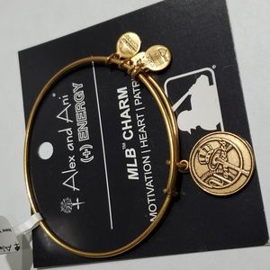 Alex and Ani NY Yankees MLB Tophat Goldtone Bracelet